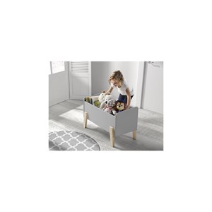 Vipack coffre à jouets kiddy gris cool