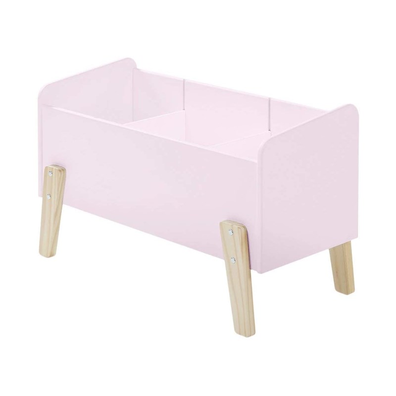 Vipack coffre à jouets kiddy vieux rose