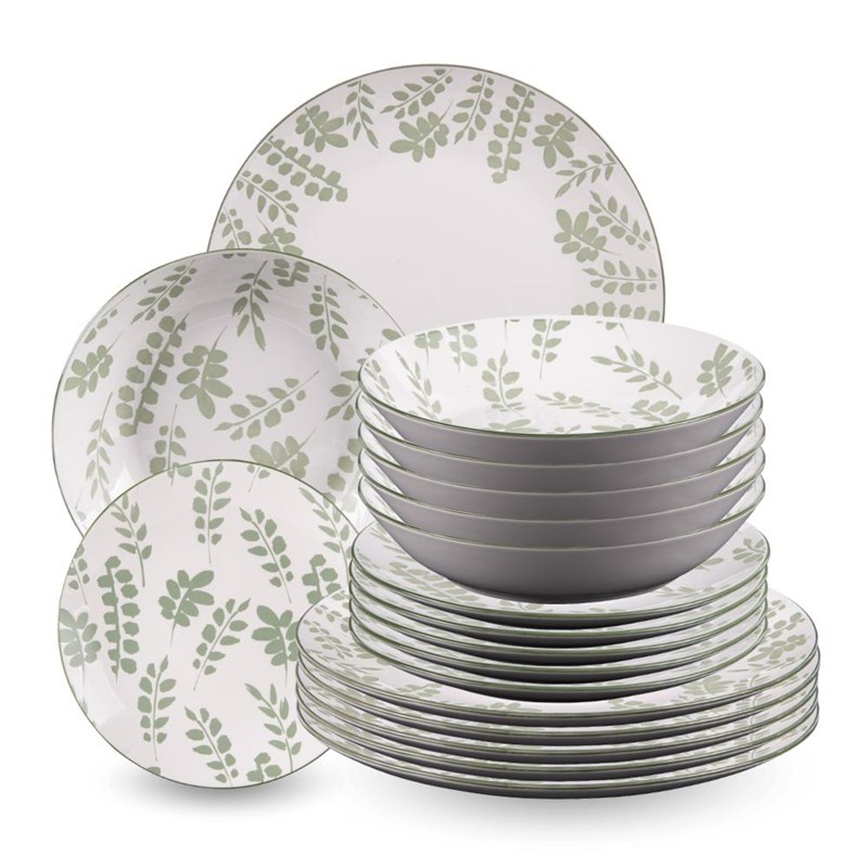 Lot d'assiettes 18 pièces episia