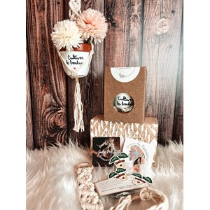 Coffret cultiver le bonheur – cadeau plantes & macramé