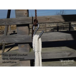 Lot de 2 fixations hamac marron