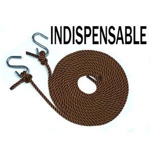 Lot de 2 fixations hamac marron