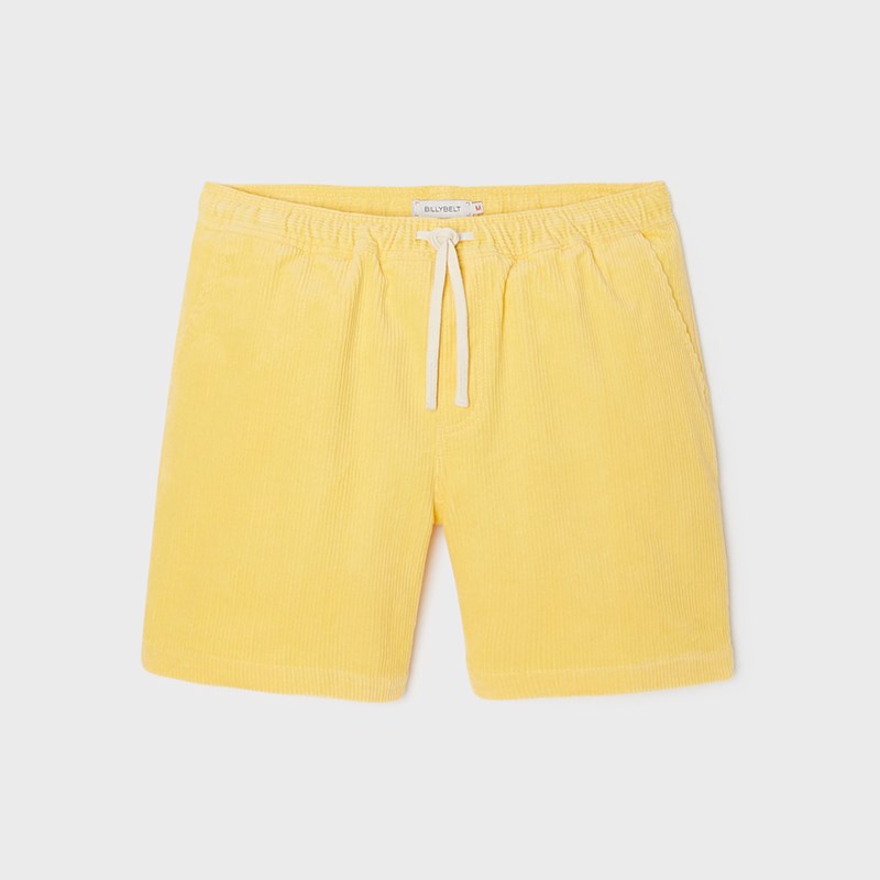 Short en velours jaune - l