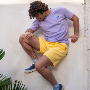 Short en velours jaune - xl