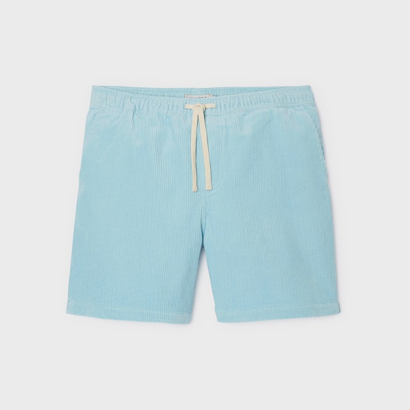 Short en velours bleu clair - l