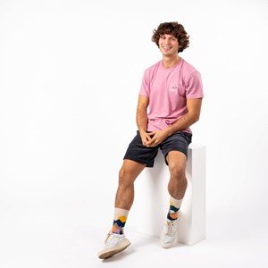 T-shirt imprimé vélo rose - s