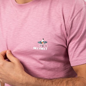 T-shirt imprimé vélo rose - s
