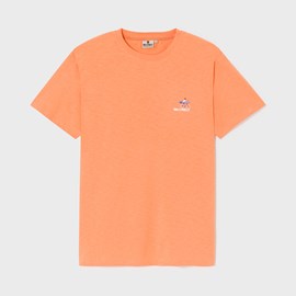 T-shirt imprimé vélo orange - l