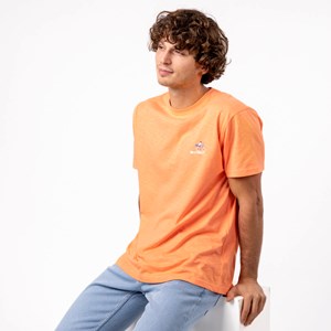 T-shirt imprimé vélo orange - l