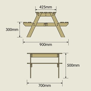 Table pique-nique pour enfant