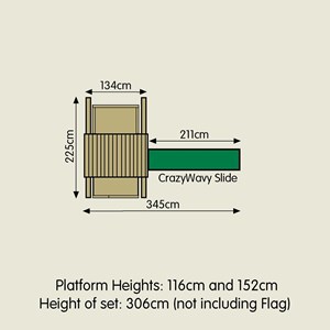 Aire de jeux tour et toboggan