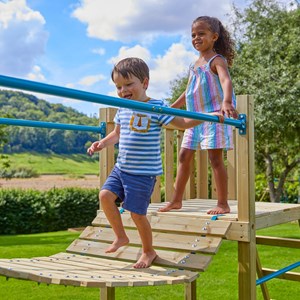 Aire jeux double plateforme