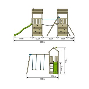 Aire de jeux double tours