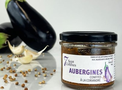 Aubergines confites à la coriandre