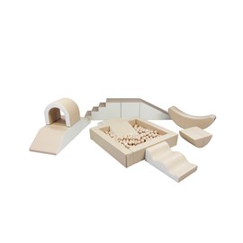 Ensemble xxl blocs en mousse blanc-beige