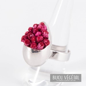 Bague végétale goutte fleurs