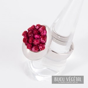 Bague végétale goutte fleurs
