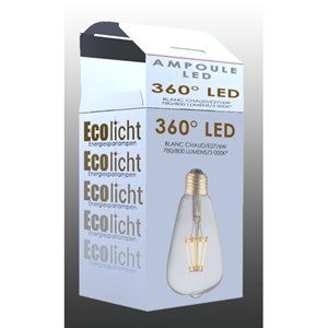 Ampoule lampe e27 led déco filaments dro