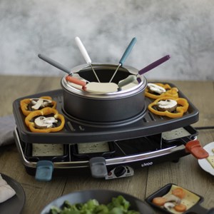 Appareil à raclette et fondue pour 8 per