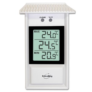 Thermom&#232;tre &#233;lectronique mini-maxi blanc
