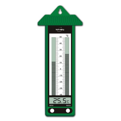 Thermomètre électronique mini maxi vert