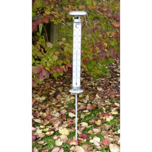 Thermomètre géant de jardin led solaire
