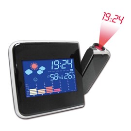 Réveil-projecteur station météo