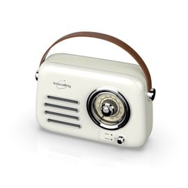 Radio vintage portative bluetooth beige