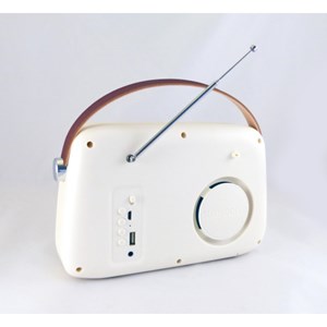Radio vintage portative bluetooth beige