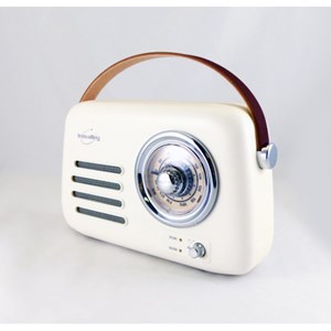 Radio vintage portative bluetooth beige
