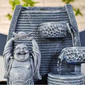 Fontaine bouddha rieur