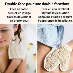 Gants de massage en crin