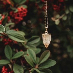 Collier pendentif citrine