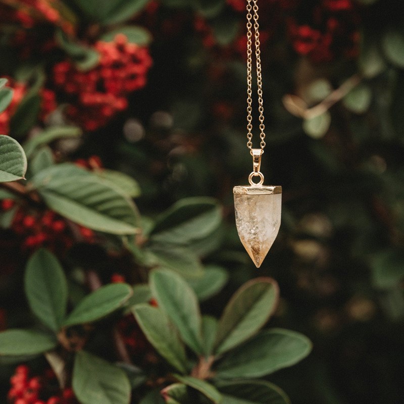 Lila in the sky - Collier pendentif citrine