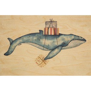 Carte postale bois gifted whale
