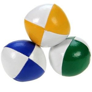 Lot de 3 balles molles 120g bleu vert et