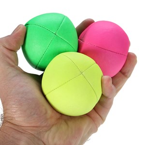 Lot de 3 balles molles uv rose jaune et