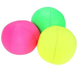 Lot de 3 balles molles uv rose jaune et