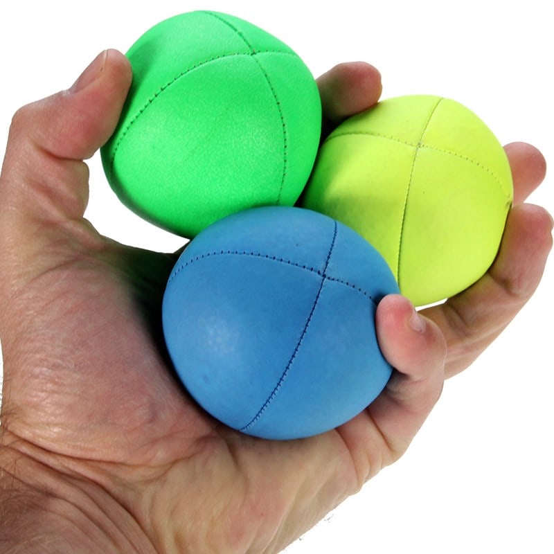 3 balles molles 120g. Rouge Bleu et Vert par NetJuggler - NetJuggler