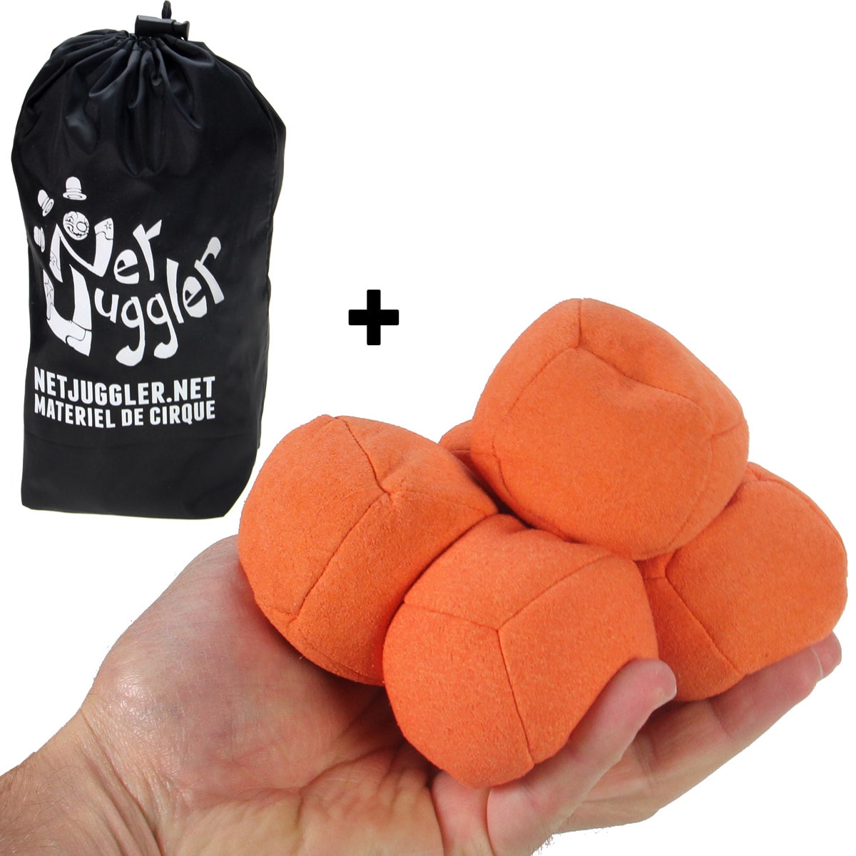 Lot de 5 balles de jongle uglies oranges