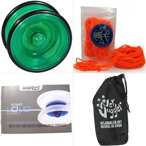 Yoyo henrys lizard vert + 10 ficelles or