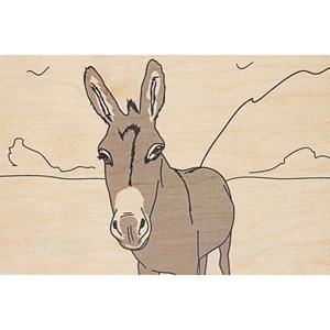 Carte postale bois donkey