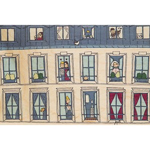 Carte postale bois fenêtres