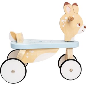 Porteur en bois clair petit faon pastel