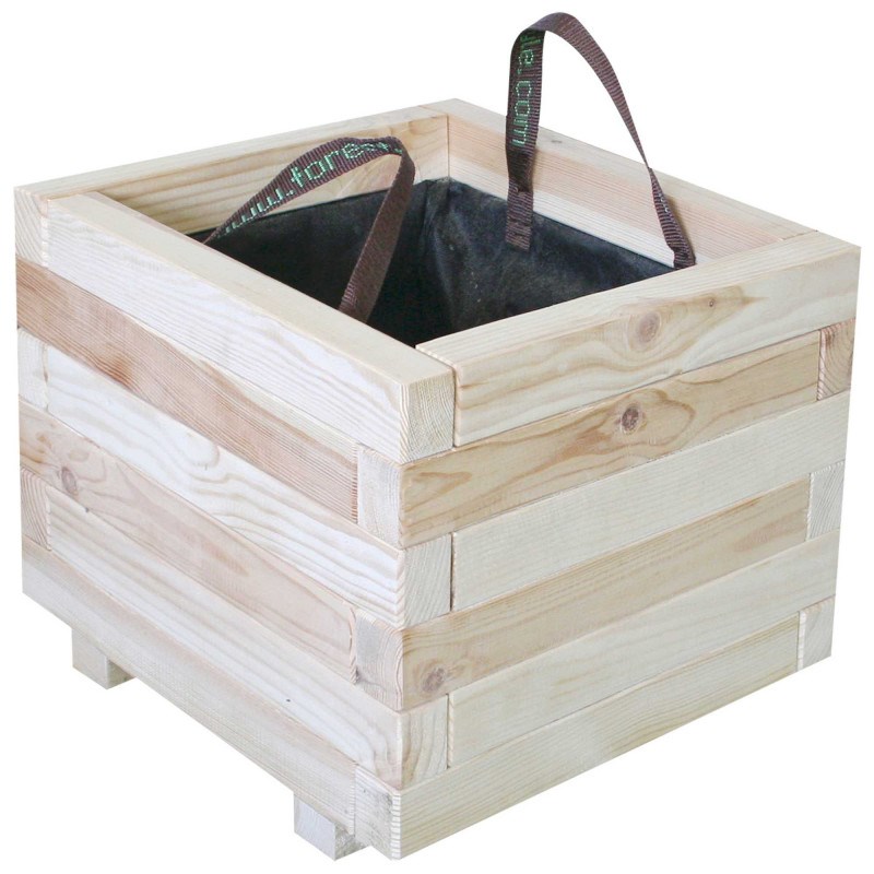 Bac à fleurs en bois l bardane