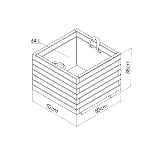 Bac à fleurs en bois l bardane