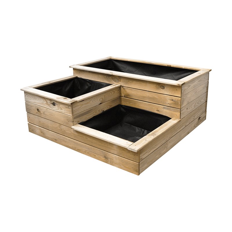 Cémonjardin - Carré potager 3 bacs en bois