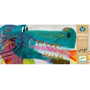 Puzzle géant 58pcs +5y léon le dragon dj
