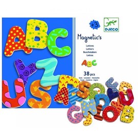 Magnétiques bois +3y 38 big lettres djec