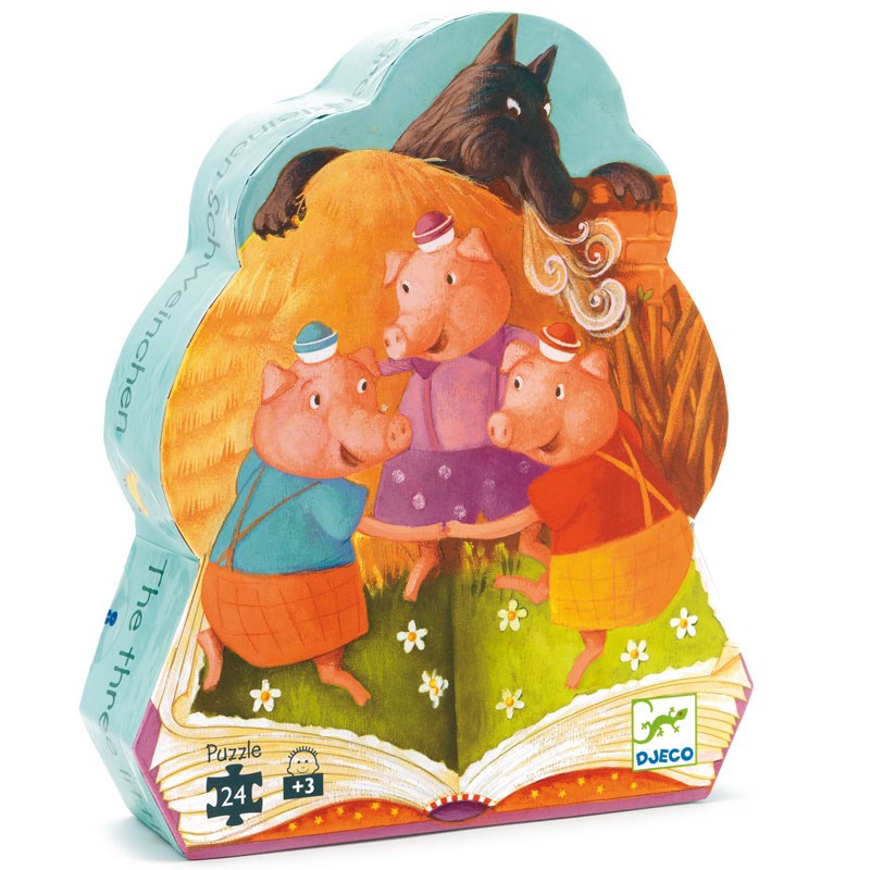 Djeco - Puzzle silhouette +3y 24pcs les trois pe